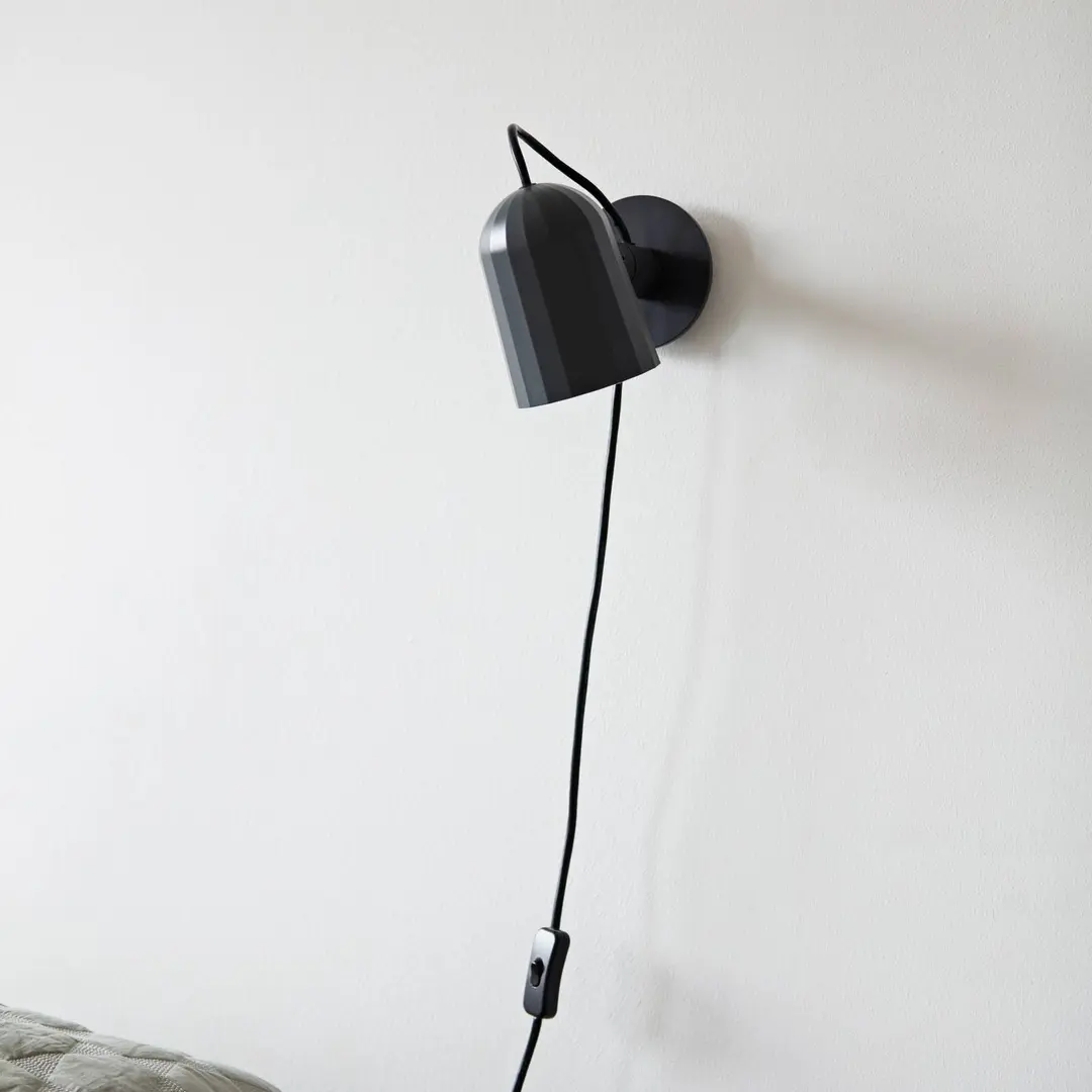 HAY Wandlampe Noc Wall, dunkelgrau, Metall, Stecker, E14