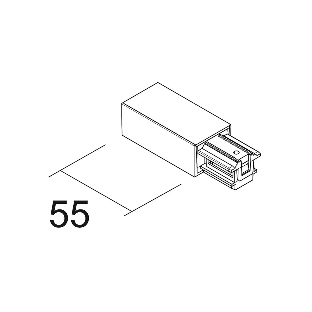 Ivela Einspeisung links SQUARE 48 V, schwarz, Kunststoff