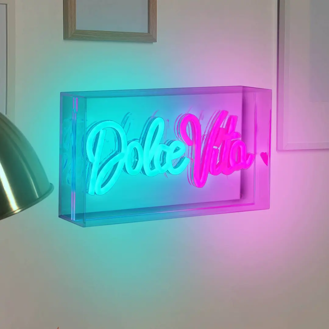 Naeve Leuchten LED-Wandlampe Dolce Vita, klar, 30x15 cm, Kunststoff USB RGB
