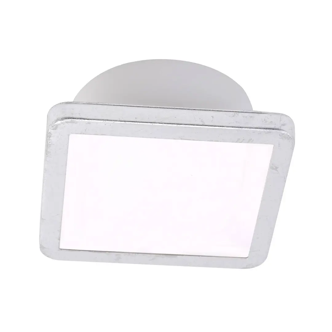 LIGHTME Deckenleuchte Aqua Uno, 11x11cm, blattsilber, IP44