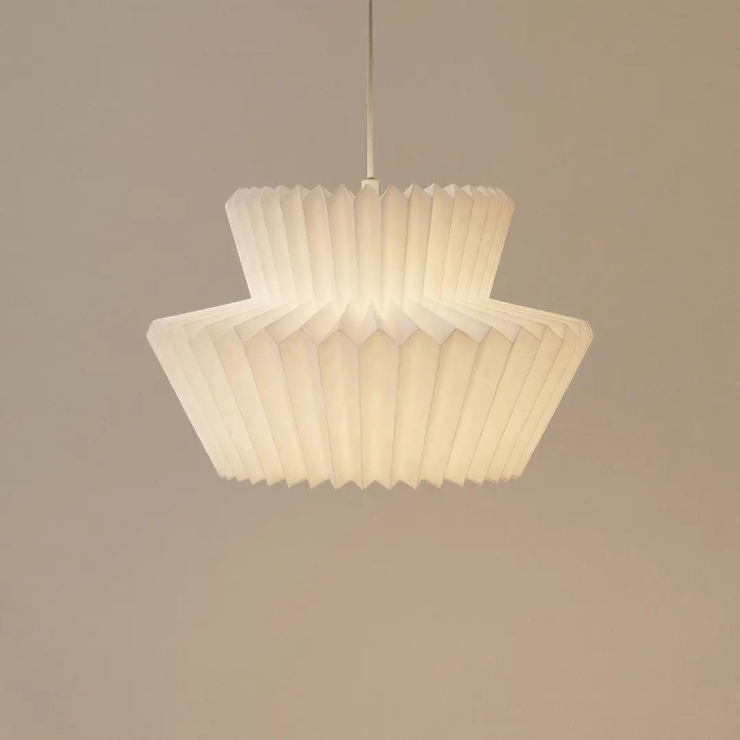 Lindby Hängeleuchte Magali, weiß, Papier, Ø 45 cm, E27