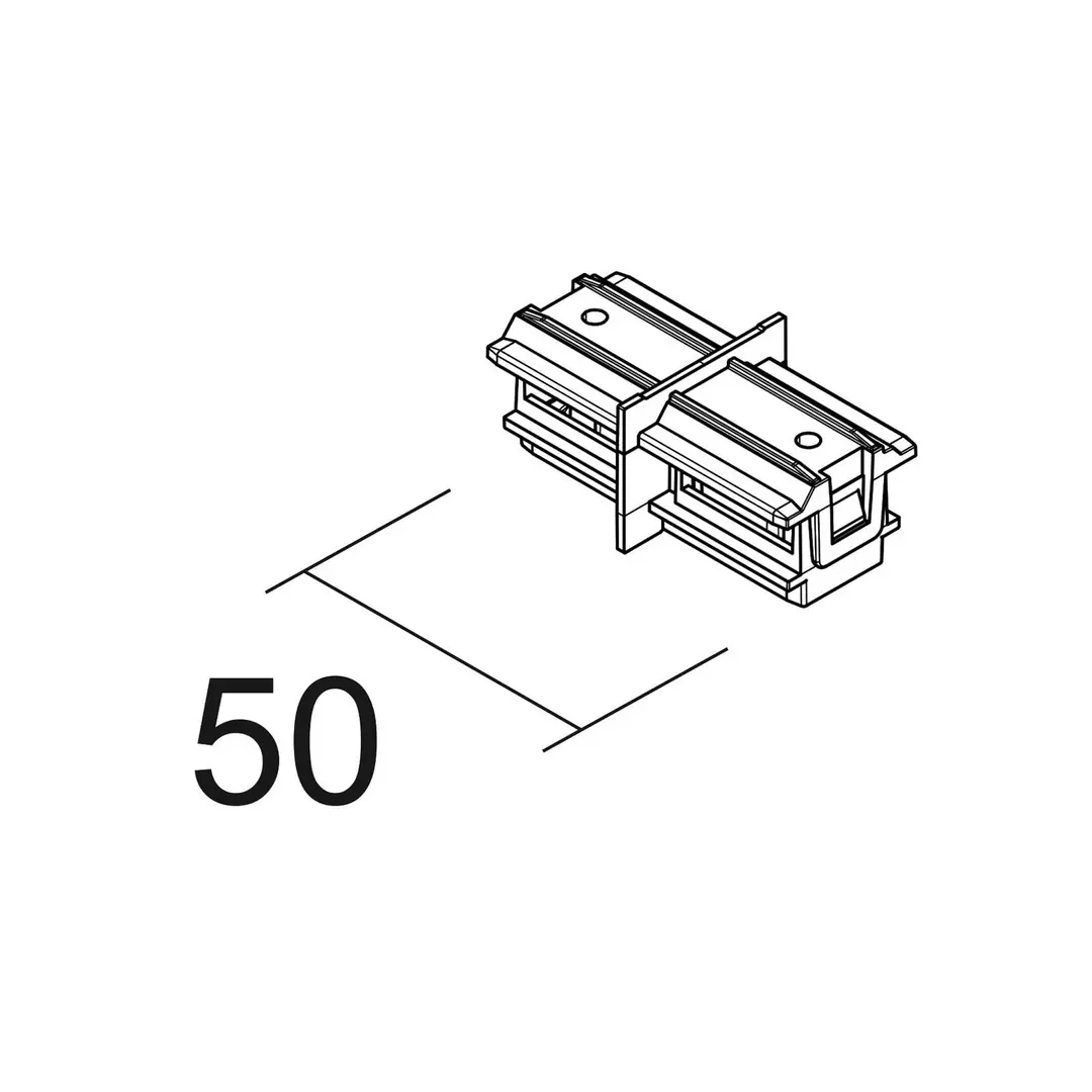 Ivela Längsverbinder SQUARE 48 V, schwarz, stromführend