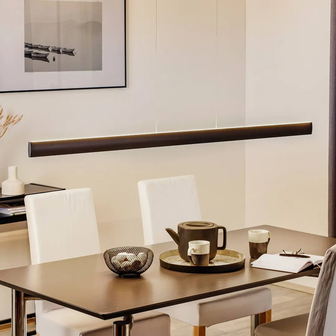 Knapstein LED-Hängeleuchte Runa, schwarz, Länge 152 cm