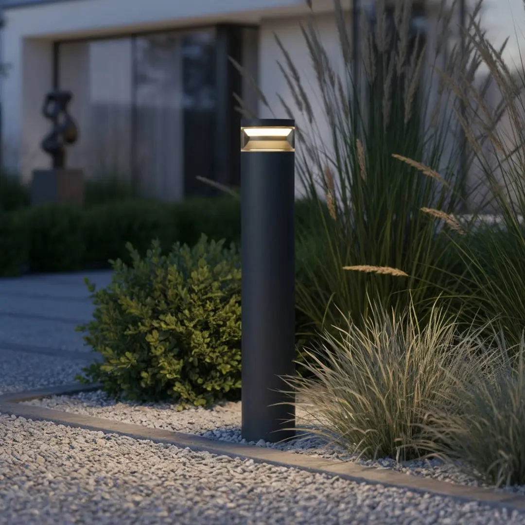 Ideal Lux LED-Wegeleuchte Boeing, Höhe 70 cm, schwarz, IP65
