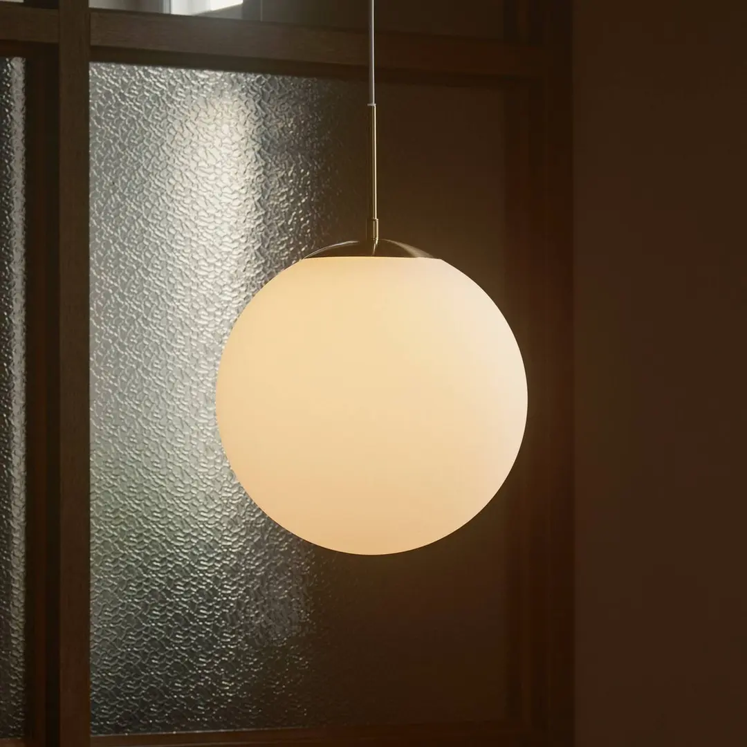 Nordlux Hängeleuchte Grant, mesing/weiß, Ø 25 cm