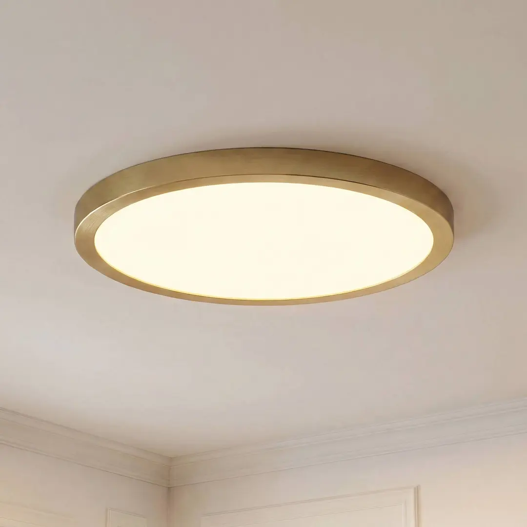 Lindby LED-Deckenleuchte Sorela, Ø 40 cm, gold, dimmbar