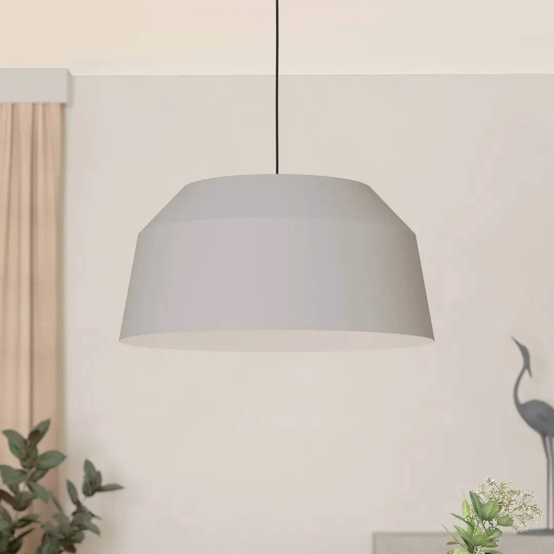 EGLO Hängeleuchte Contrisa in Grau, einflammig, Ø 52 cm