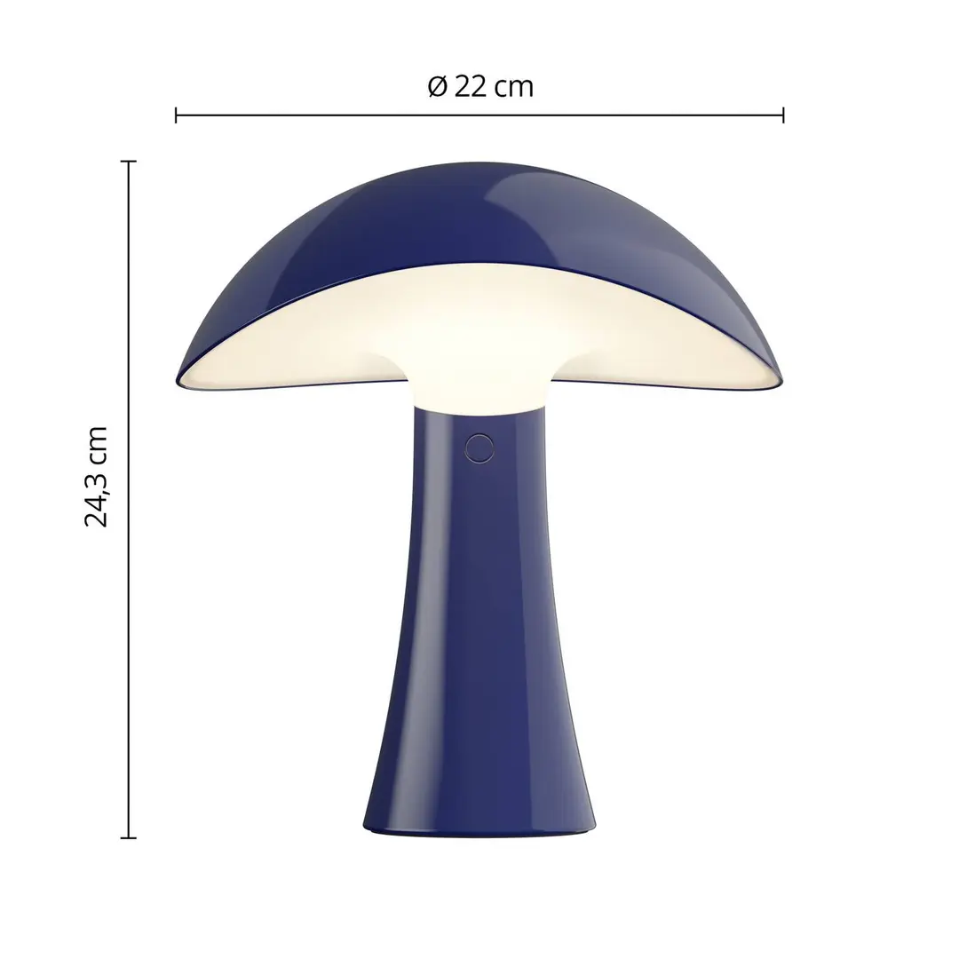 Louis Poulsen LED-Akkutischleuchte Rumee 220, blau, IP44