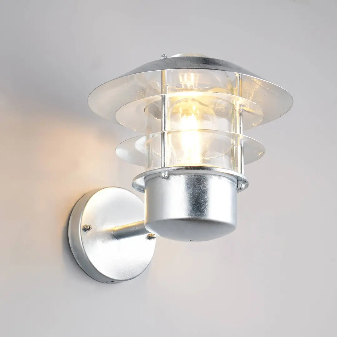 Trio Lighting Außenwandlampe Ruvuuma zinkfarben Ø 22 cm aufwärts gerichtet