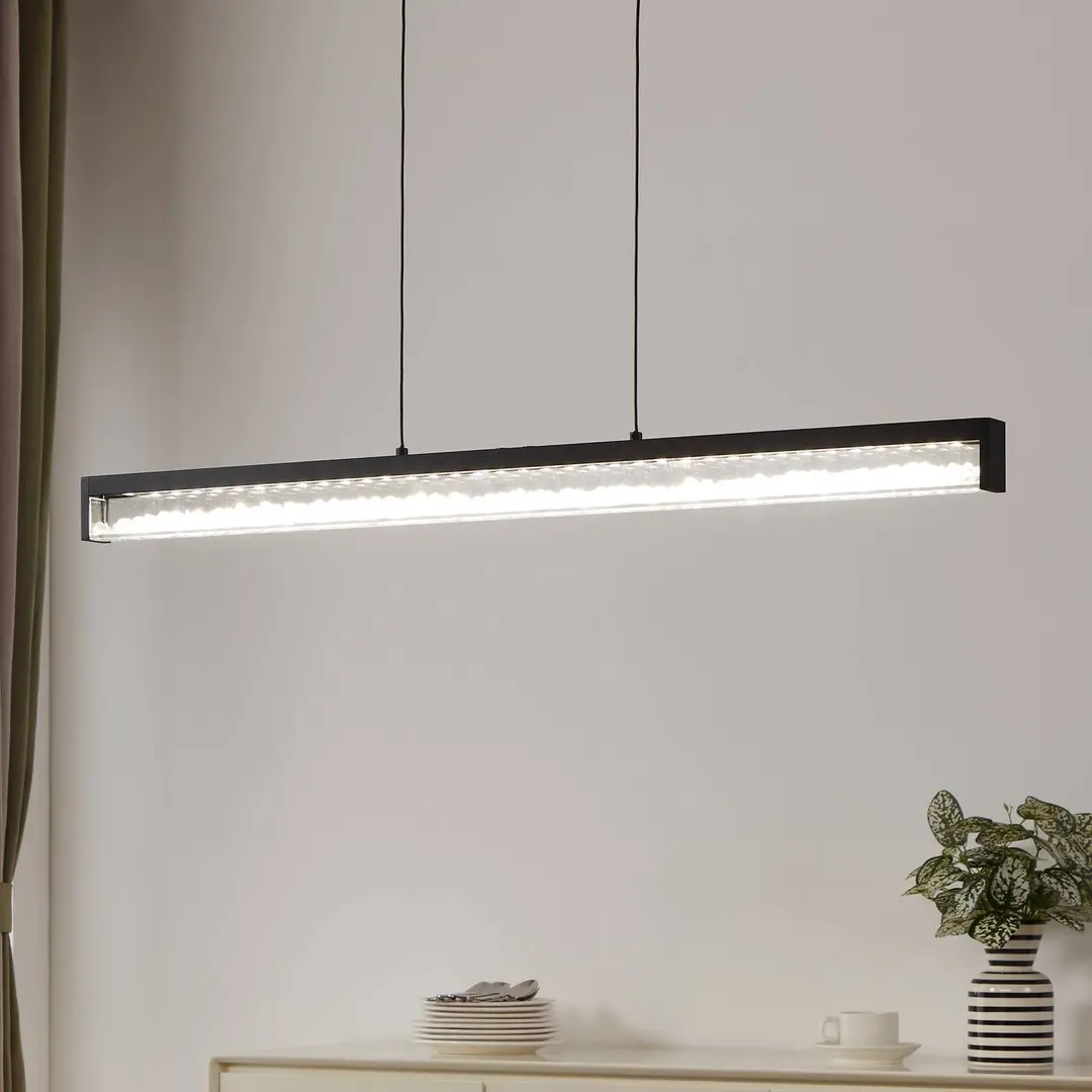 EGLO LED-Hängelampe Cardito Tunable white 100cm schwarz