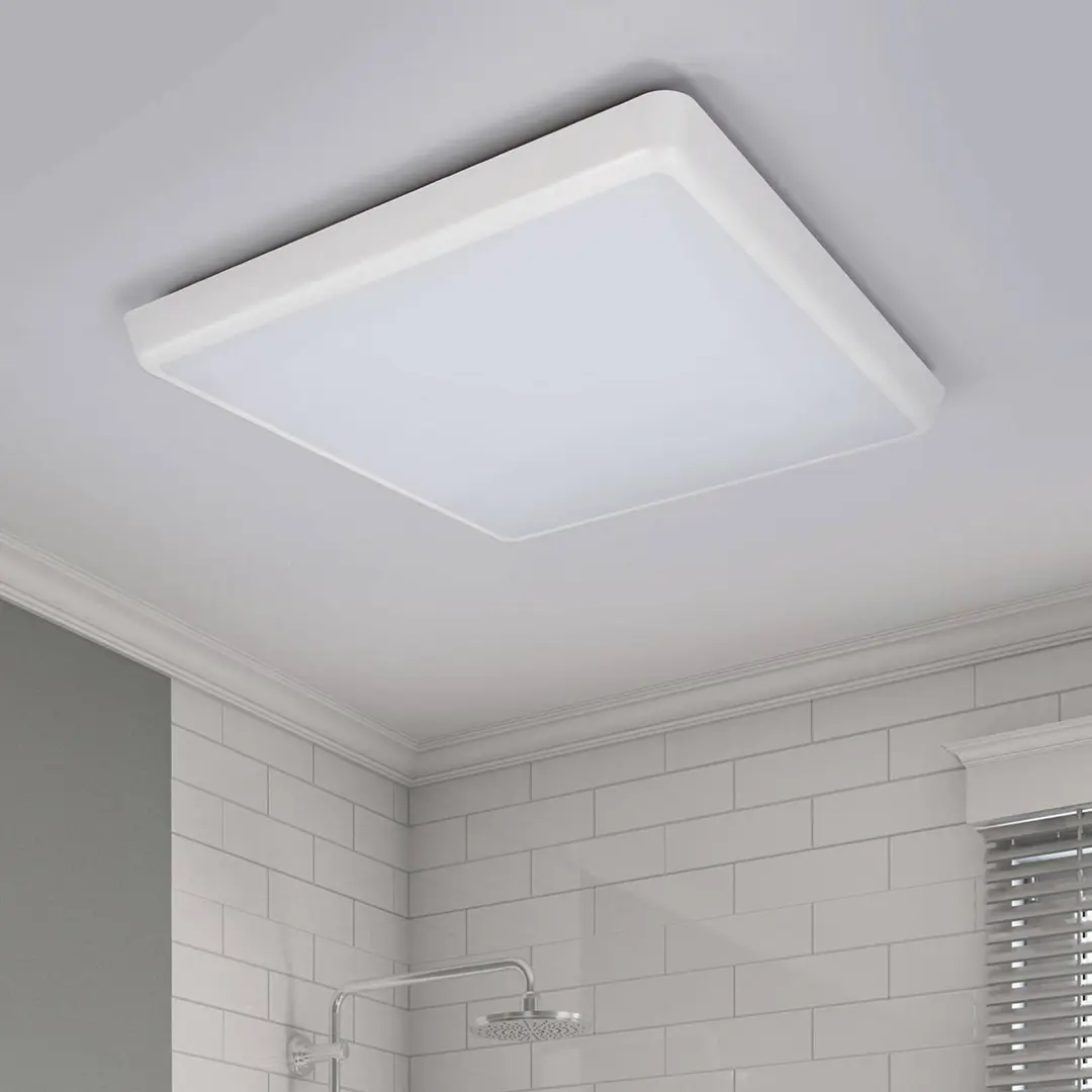 Arcchio LED-Deckenleuchte Augustin, 40 x 40 cm, weiß, IP54