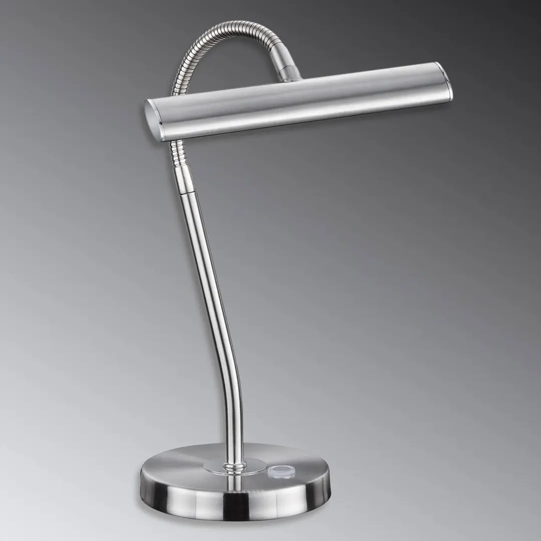 Trio Lighting Curtis - LED-Tischleuchte, nickel matt