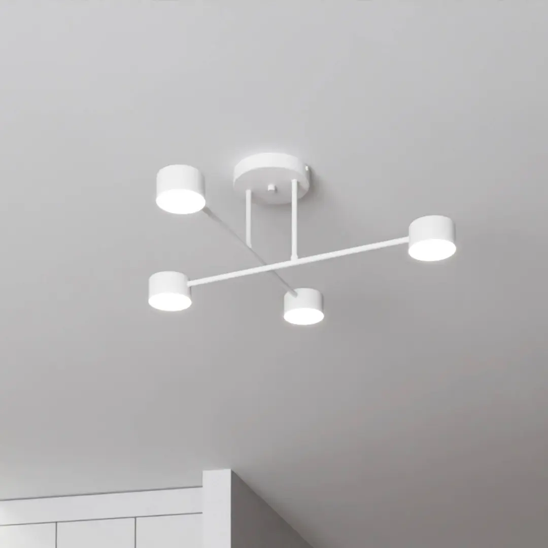 EMIBIG LIGHTING Deckenleuchte Modus 4, Stahl, vierflammig, GX53, weiß