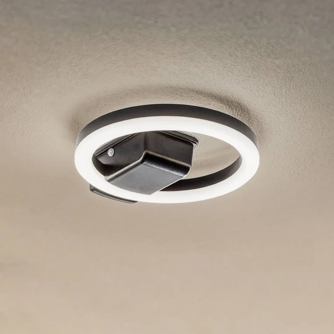 Lindby LED-Außendeckenleuchte Finian, Ø 22 cm, CCT, dimmbar