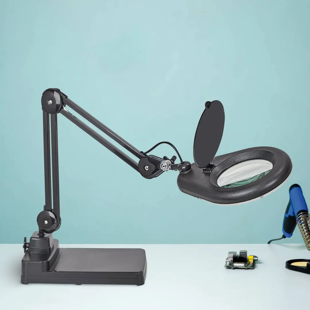 Maul LED-Lupenleuchte MAULviso, schwarz, 48 cm, Metall