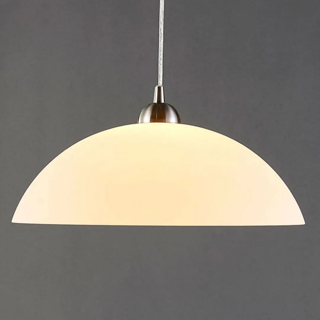 Lindby Hängeleuchte Valeria, weiß, Glas, Ø 40 cm, E27