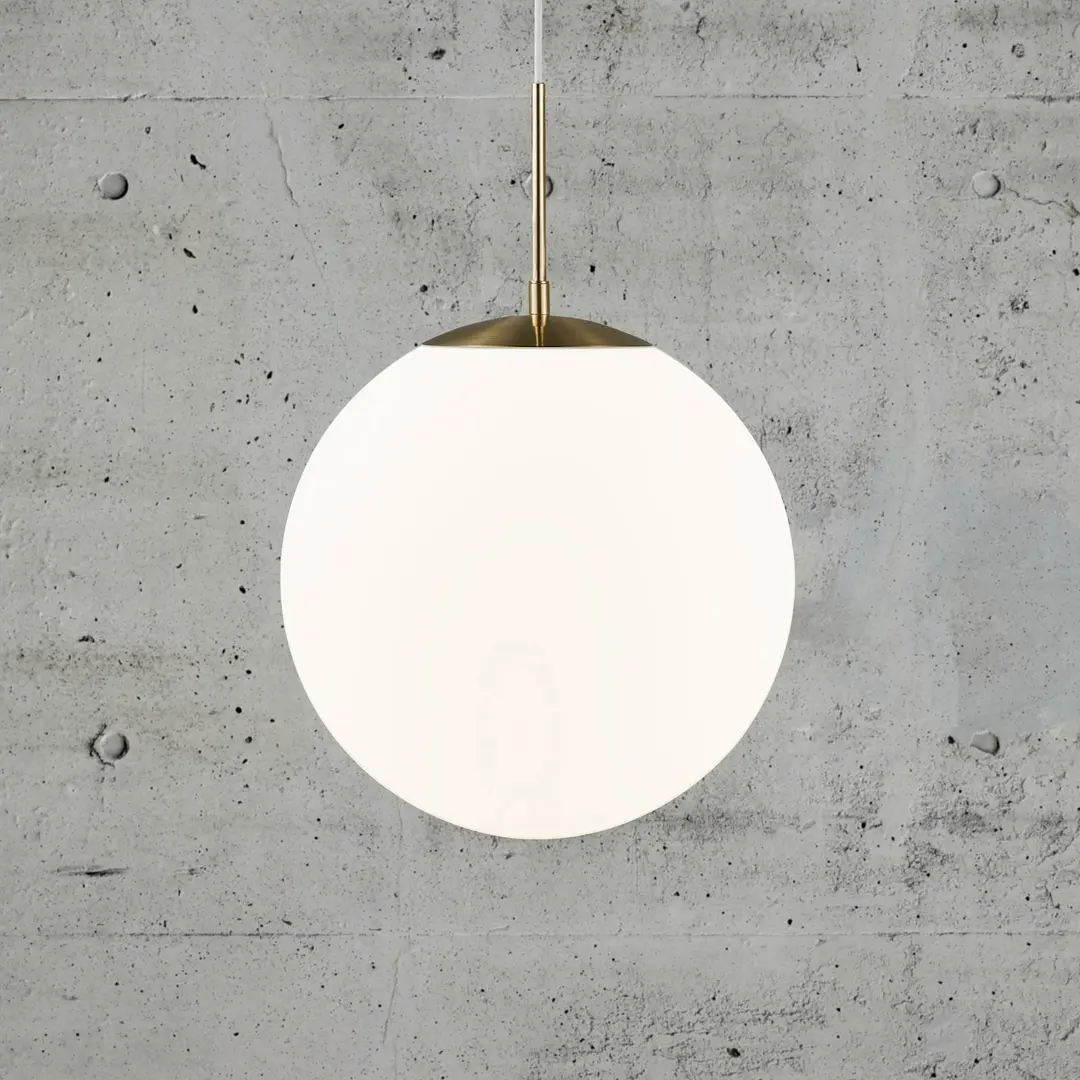 Nordlux Hängeleuchte Grant, mesing/weiß, Ø 35 cm
