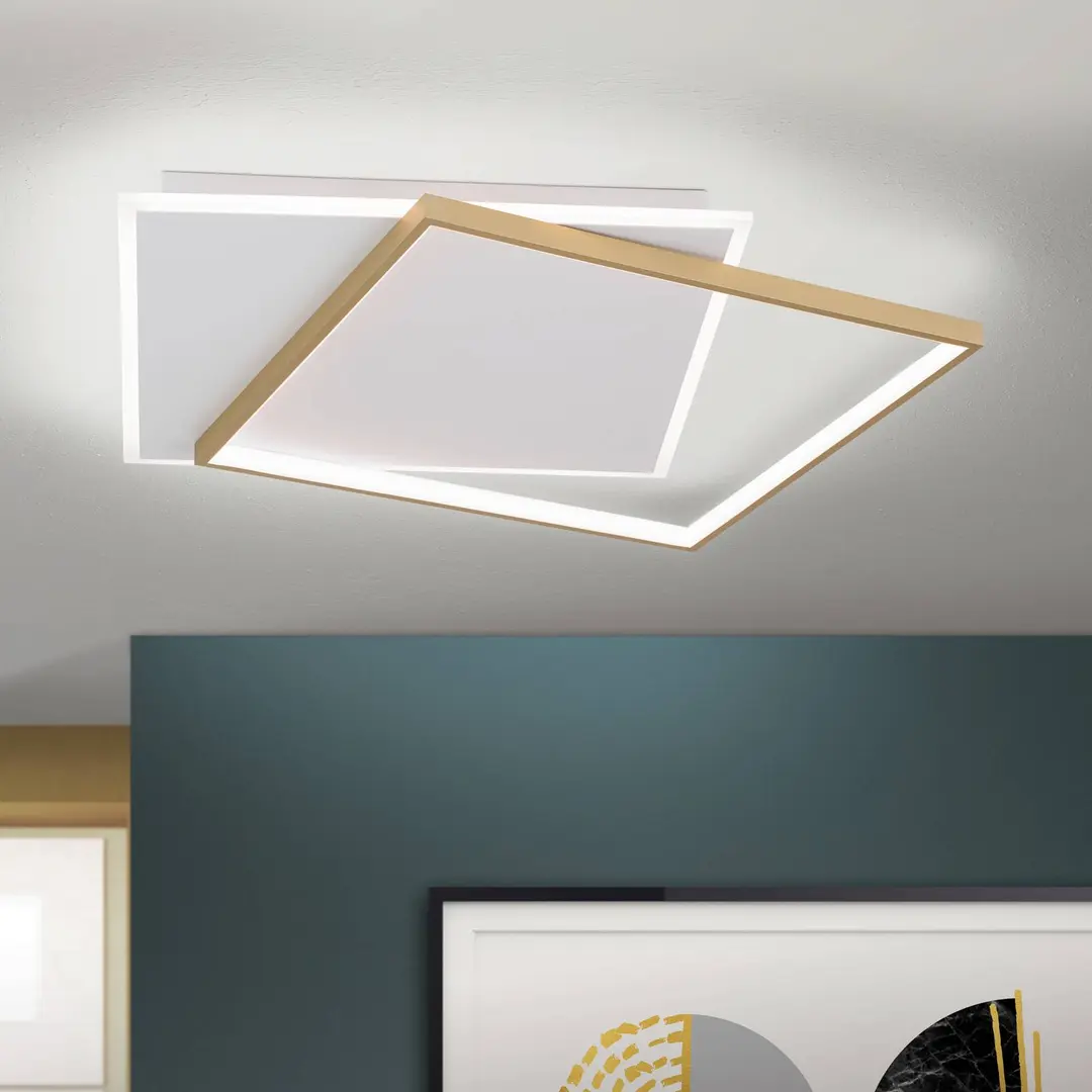 Orion LED-Deckenlampe Emanuel, weiß/gold