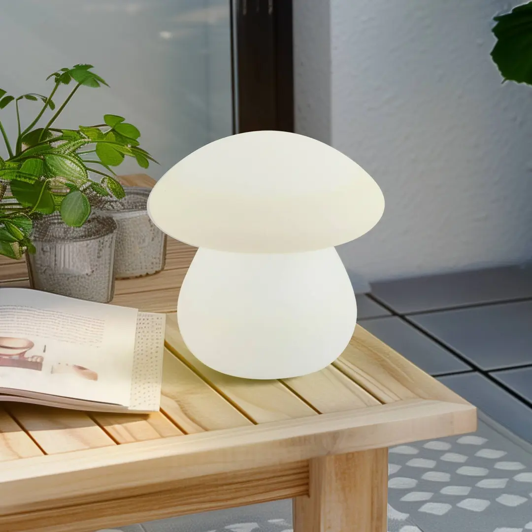 Lindby LED-Akku-Außentischlampe Vernate, RGBW, weiß, dimmbar