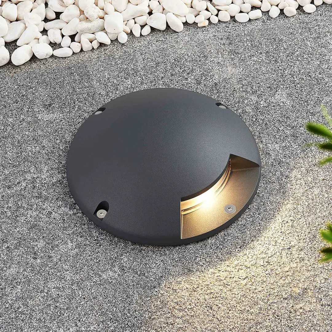 Lindby LED-Bodenstrahler Cormac, 1-flammig, Ø 21 cm, IP67