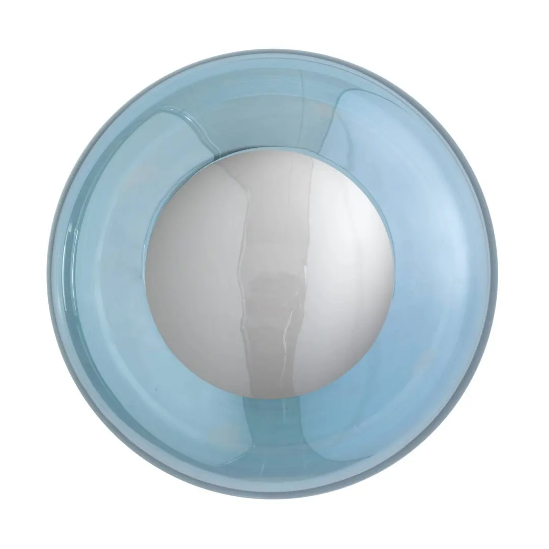 EBB & FLOW Wandleuchte HORIZON SURFACE, blau, Glas, Ø 21 cm