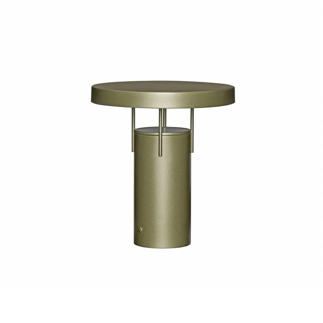 HÜBSCH LED-Akku-Tischlampe BringMe dunkelgrün metallic, 28cm