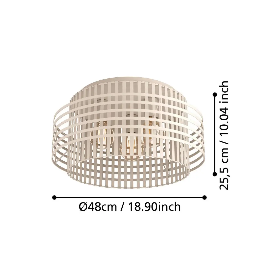 Stars of Light Deckenleuchte Oltamar, beige Ø 48 cm Metall