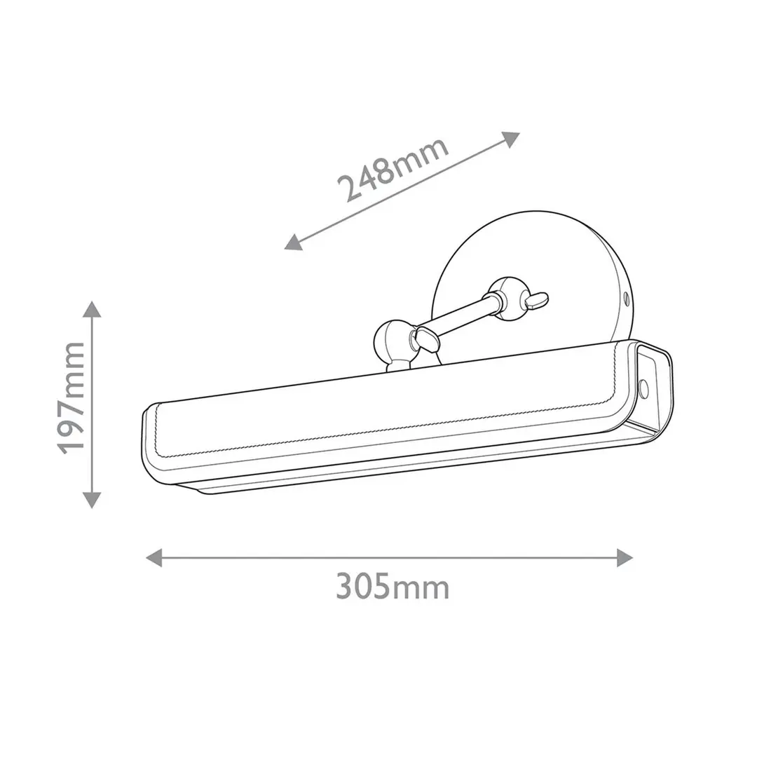 Quintiesse LED-Wandleuchte VALISE, braun/altmessing, 31 cm, Kunstleder