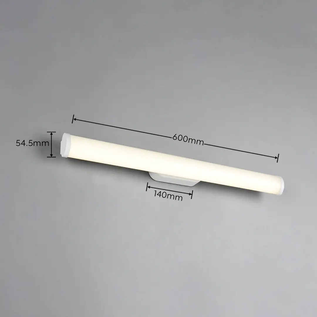 Trio Lighting LED-Wandlampe Ernesto, weiß matt, Breite 60 cm, 4.000K, IP44