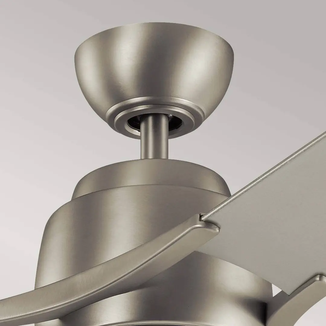 KICHLER LED-Deckenventilator Zeus dreiflügelig, nickel gebürstet