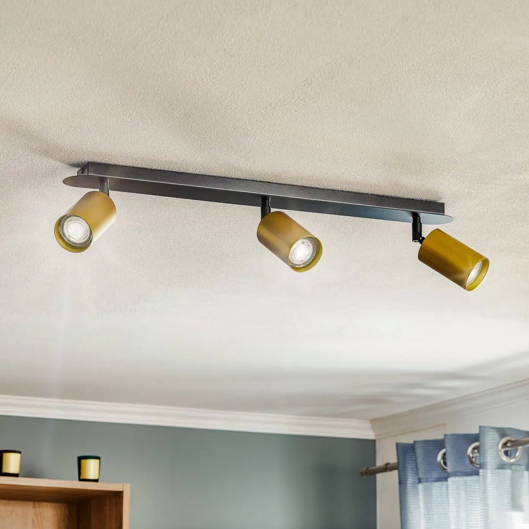 EMIBIG LIGHTING Deckenstrahler Zen 3 mit 3 Spots, schwarz-gold