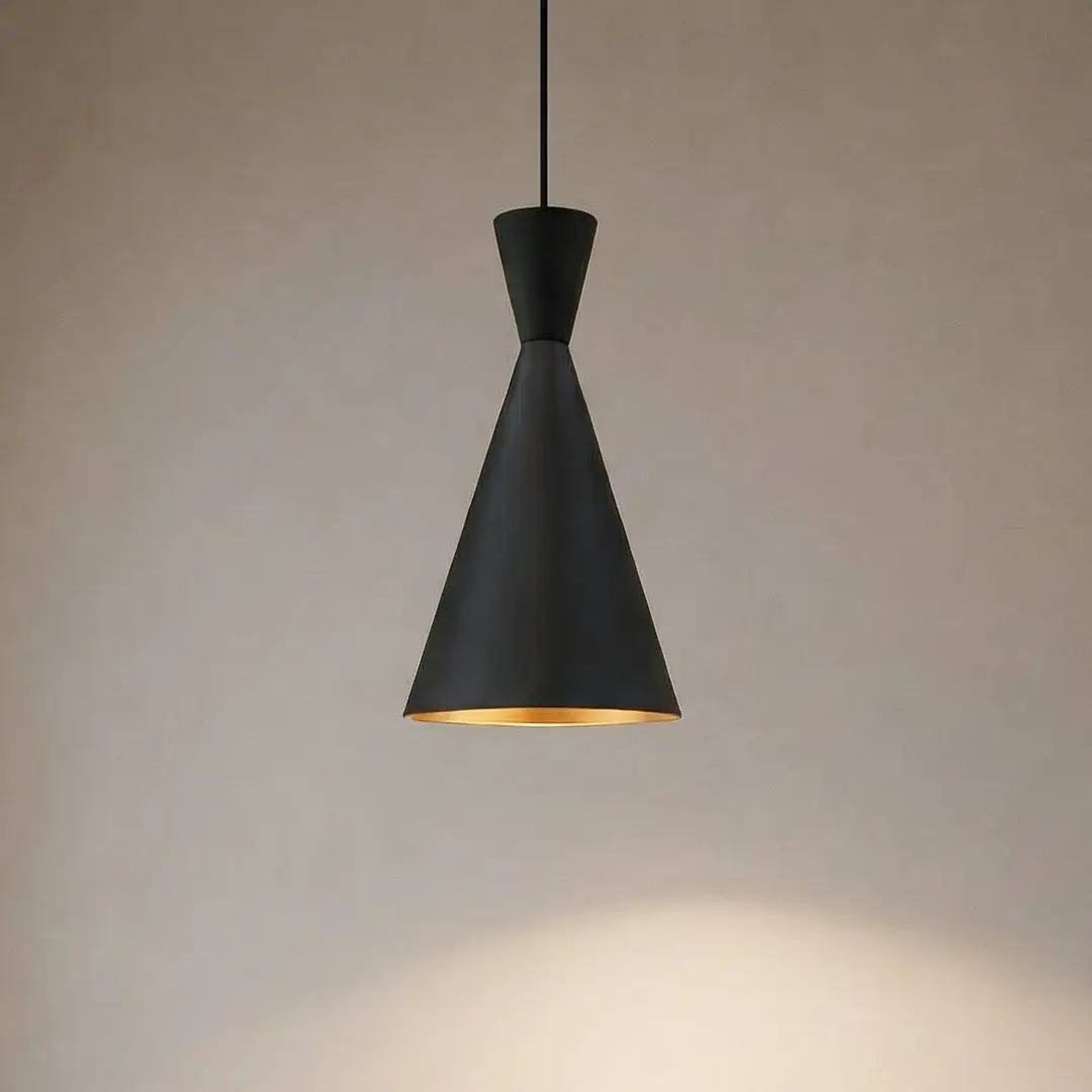 ROYALTECH Hängeleuchte Glenora, schwarz, Ø 18 cm, Metall, E27
