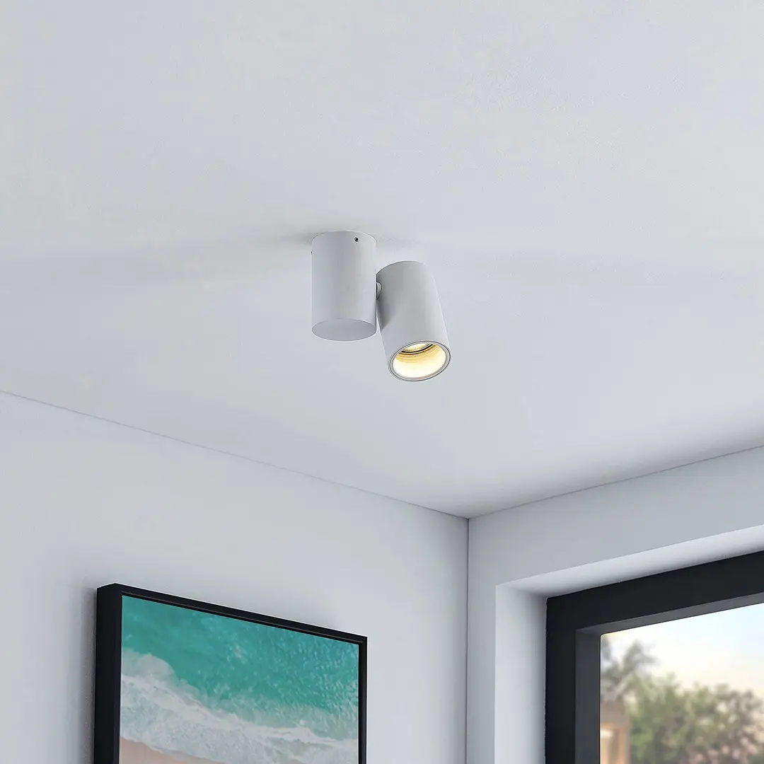 Arcchio Deckenlampe Gesina, 1flg., weiß, Alu, 11,6 cm