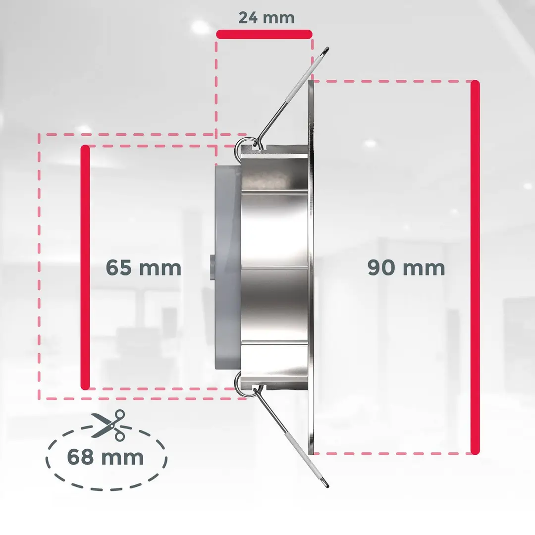B.K. Licht LED-Einbauspot Slide 12er-Set, nickel matt, 3.000 K