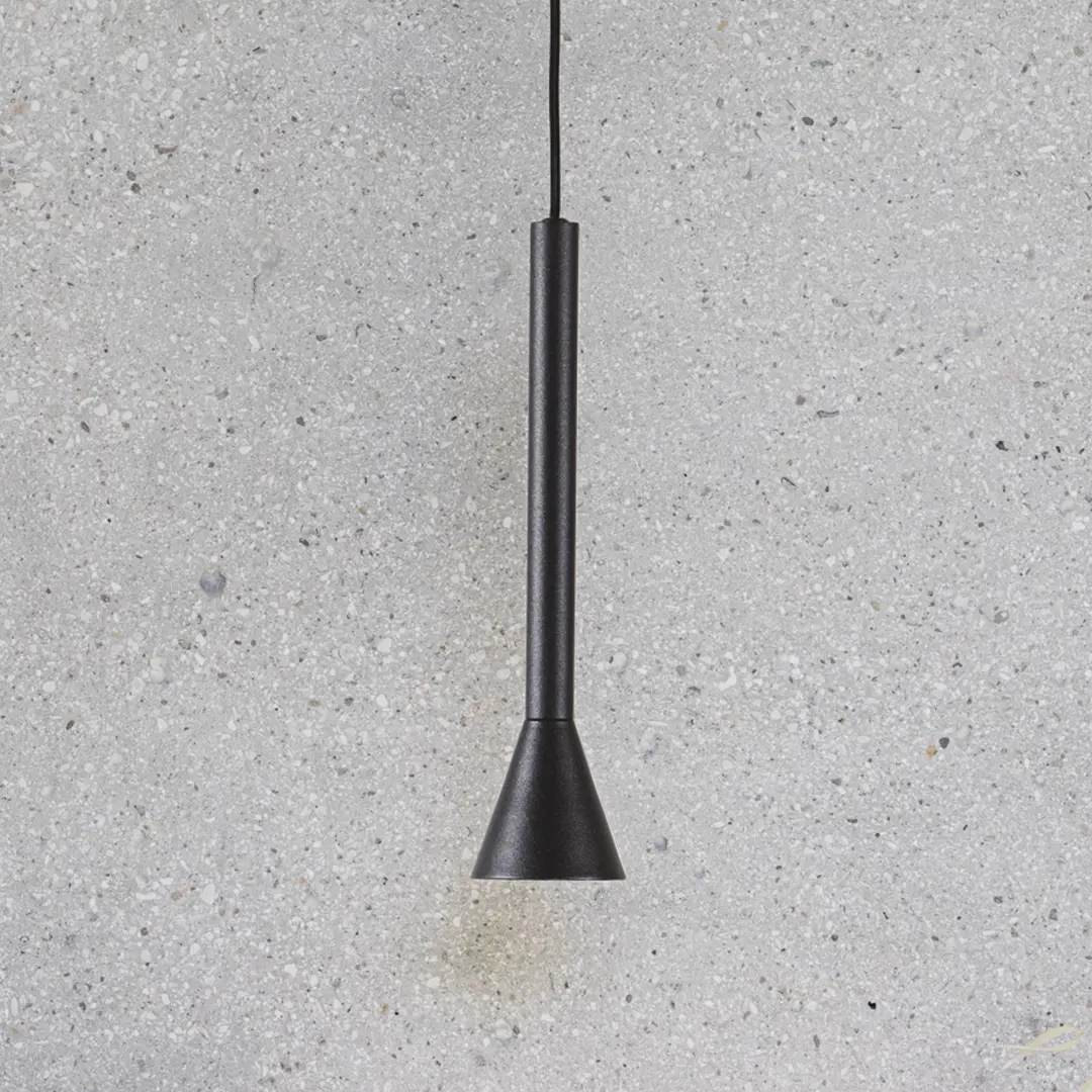 Ideal Lux LED-Pendellampe Diesis, schwarz, Ø 6 cm, Metall