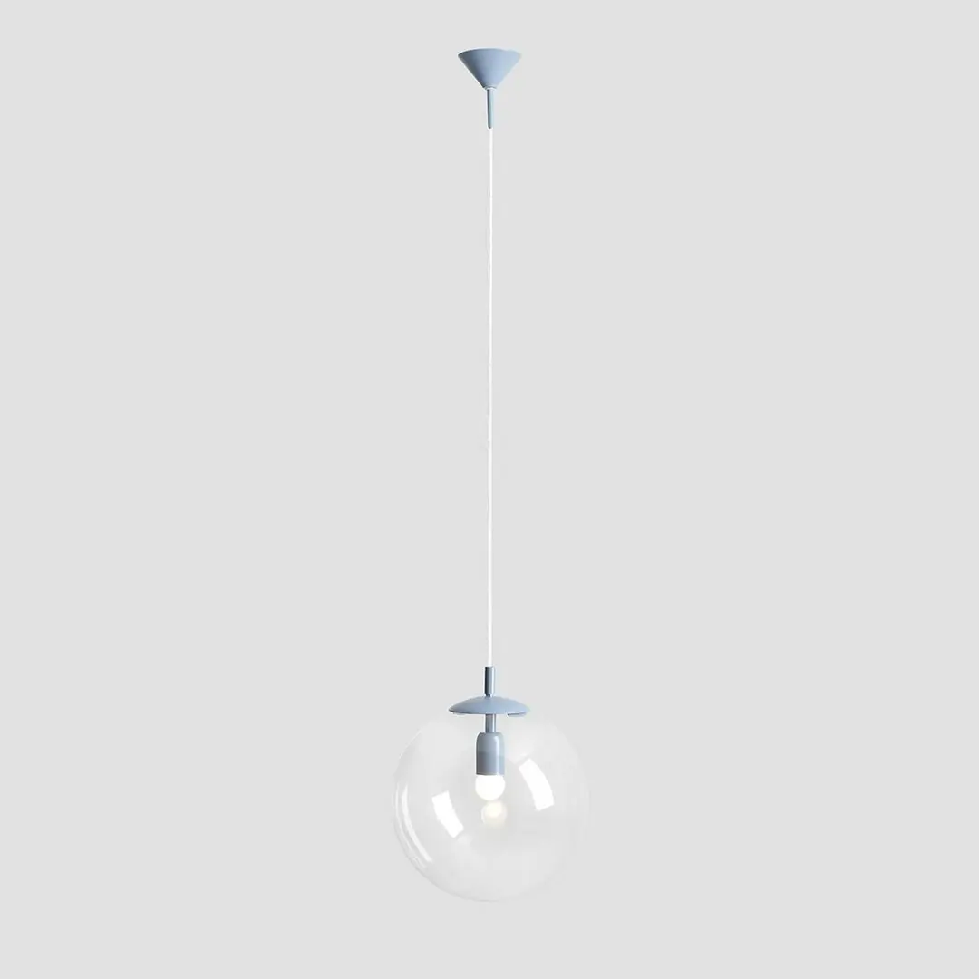 ALDEX Hängeleuchte Nohr mit Glasschirm, blau/klar