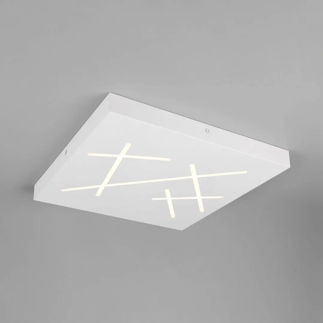 Trio Lighting LED-Deckenlampe Snip, weiß matt, Länge 50 cm, Metall, CCT