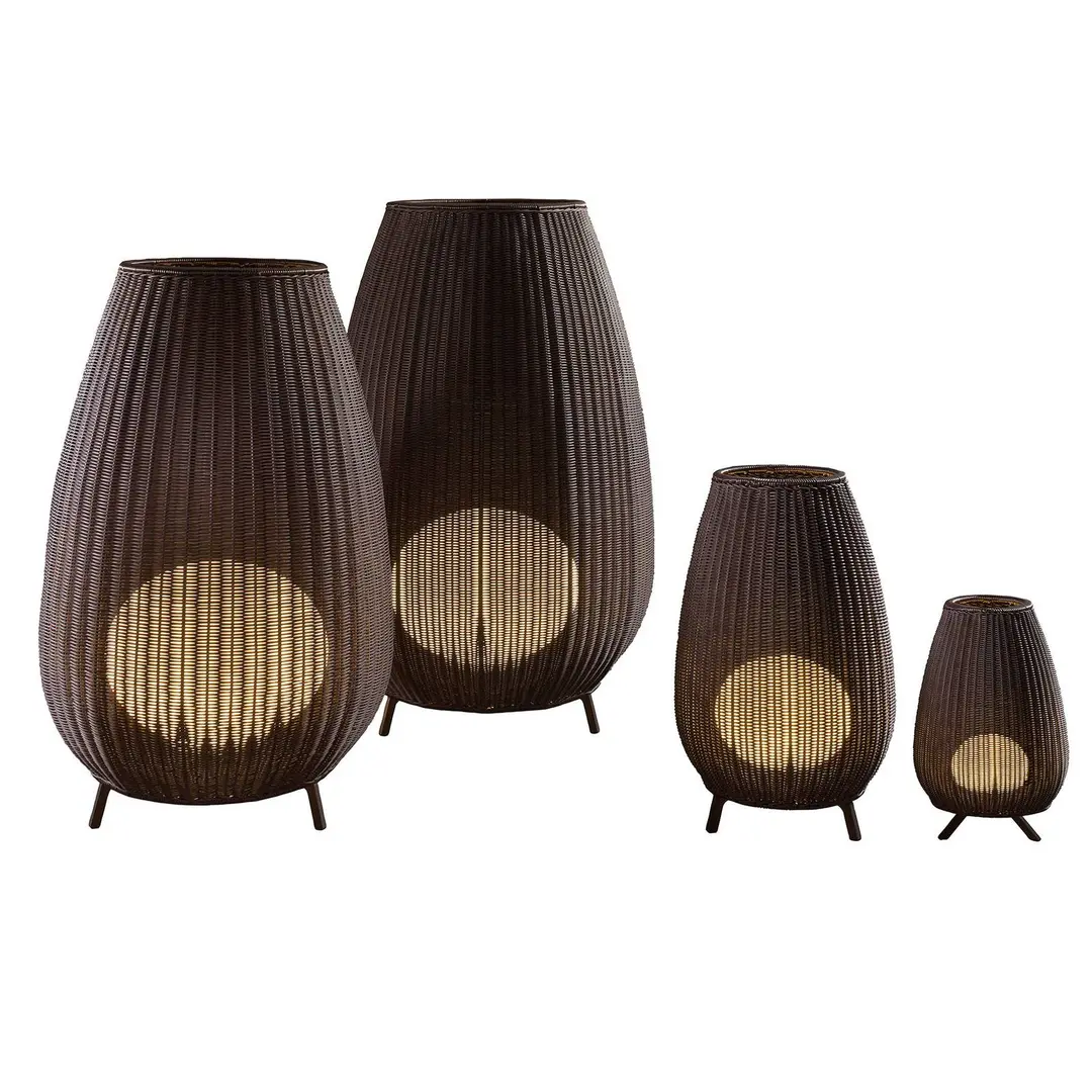 Bover Amphora 02 Terrassenleuchte, rattan brown