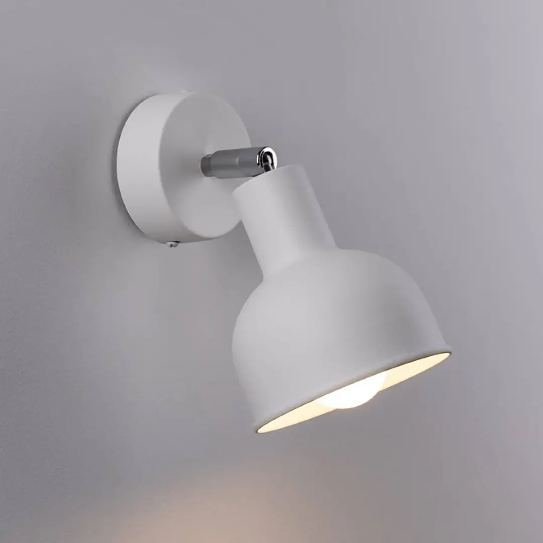 SOLLUX LIGHTING Wandleuchte Elba, weiß, Metall, Ø 19 cm, E27