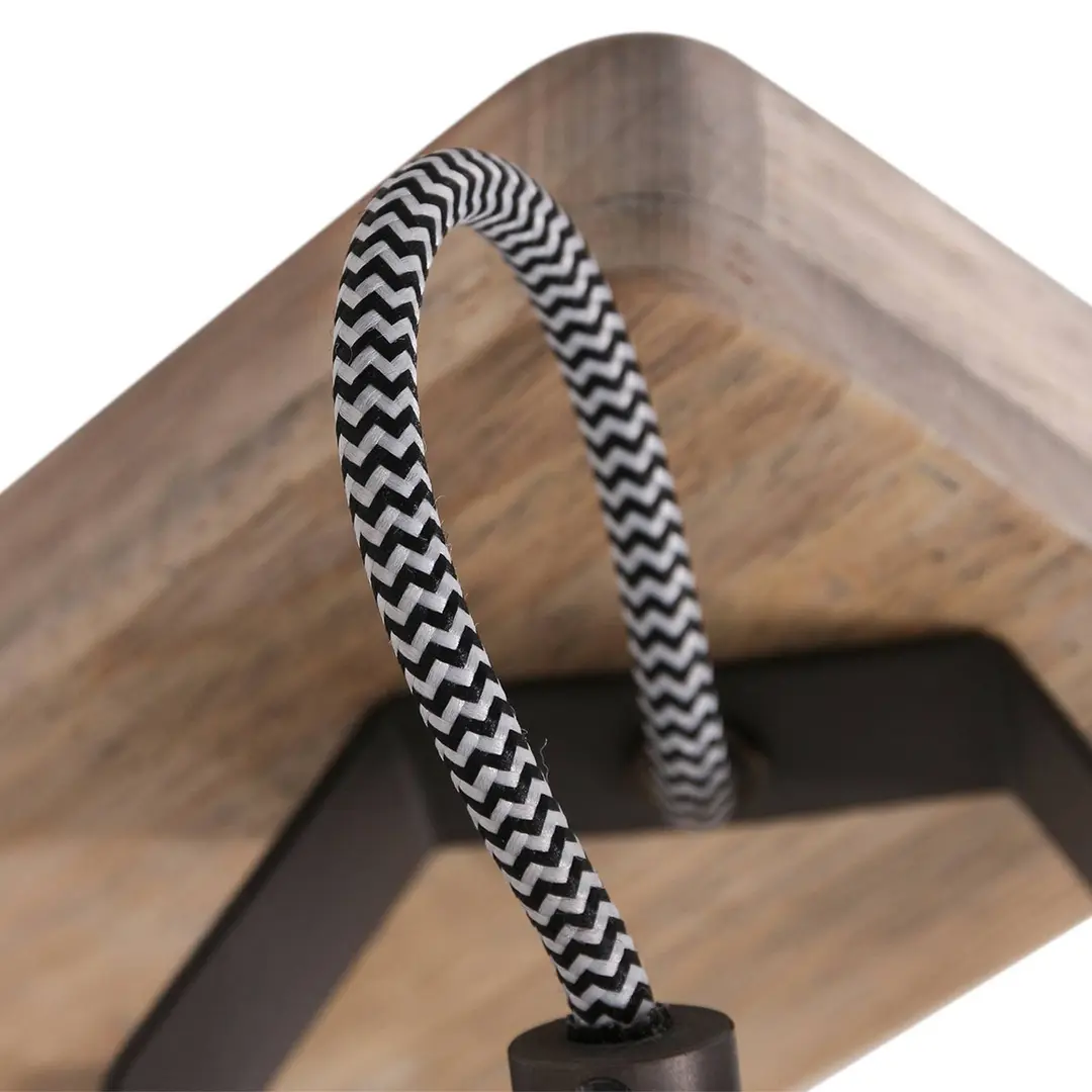 Steinhauer Deckenspot Gearwood anthrazit/holz hell, 2-flg., Länge 32 cm