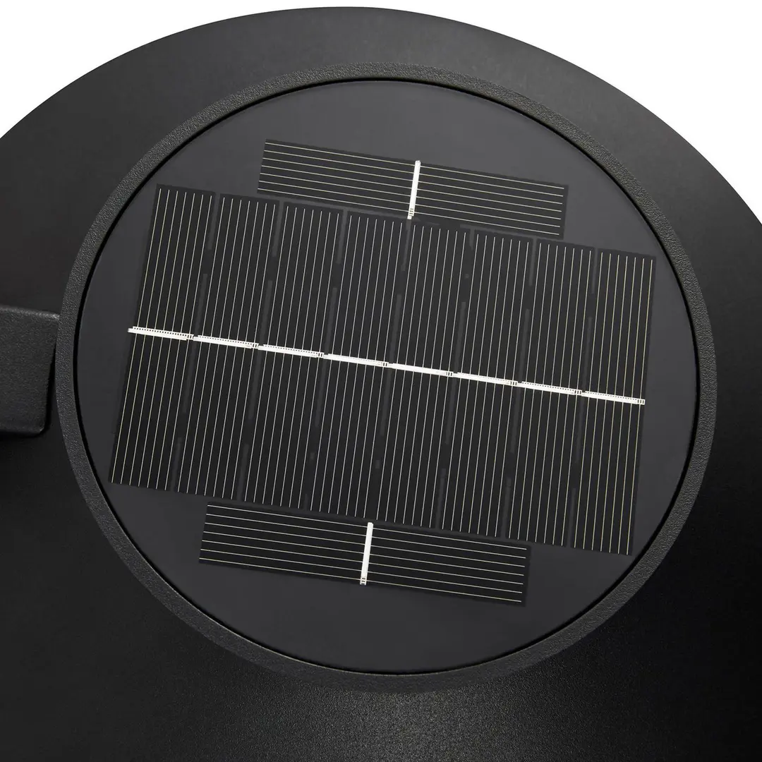 Nordlux LED-Solar-Außenwandleuchte Justina, schwarz, Sensor, Metall