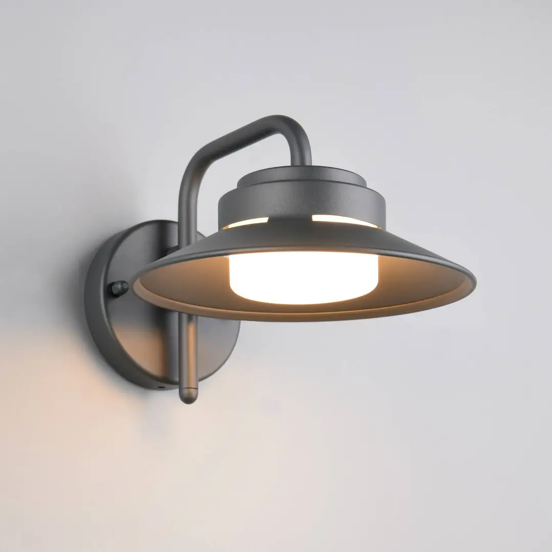 Trio Lighting Außenwandlampe Atrato, anthrazit, Ø 20 cm, Metall