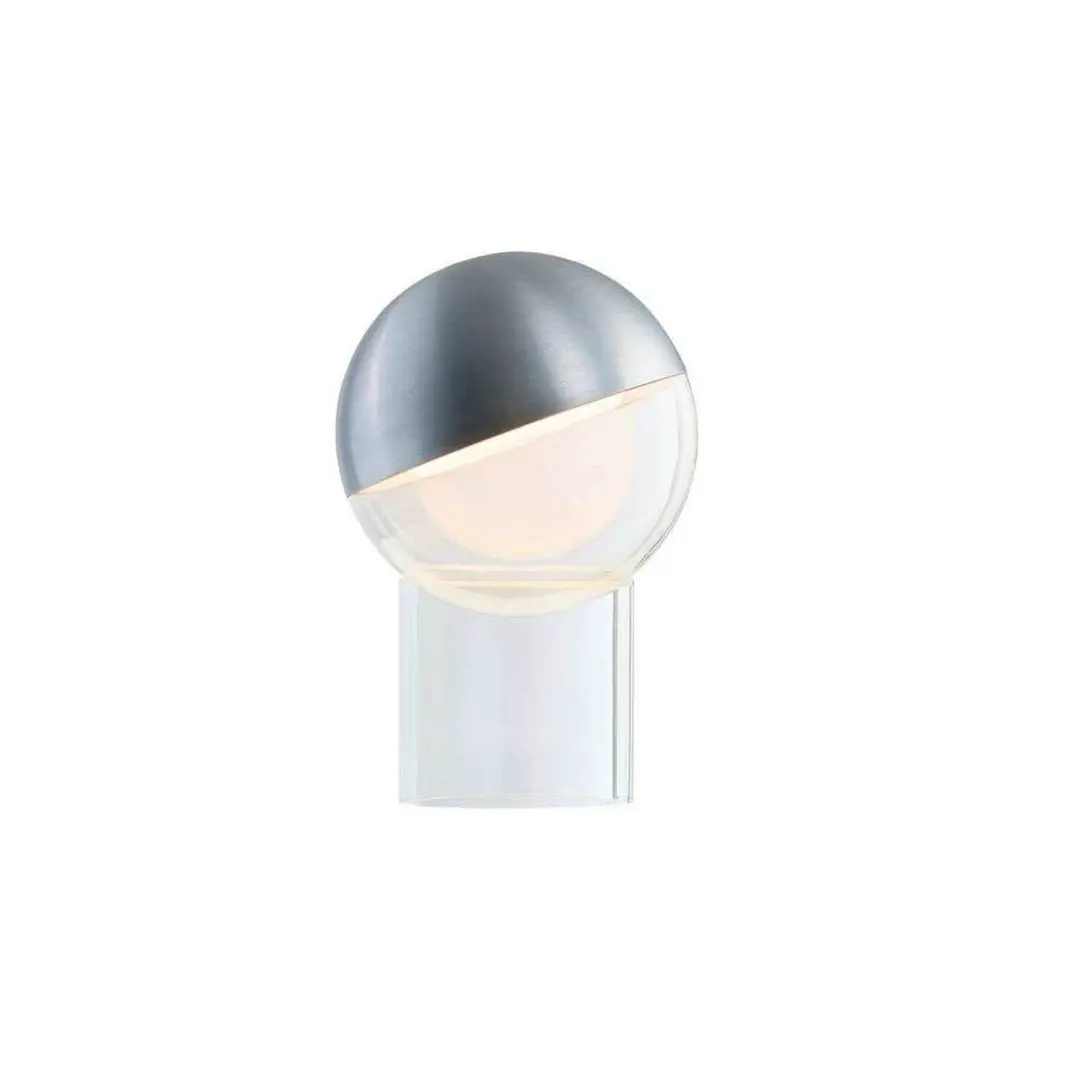 FRANDSEN LED-Akku-Tischlampe Pila, alufarben, 20 cm, dimmbar