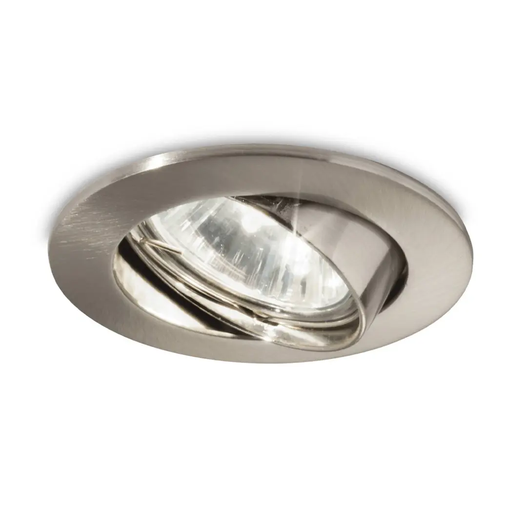 IDEAL LUX Einbauspot Swing rund, GU10, schwenkbar, nickel