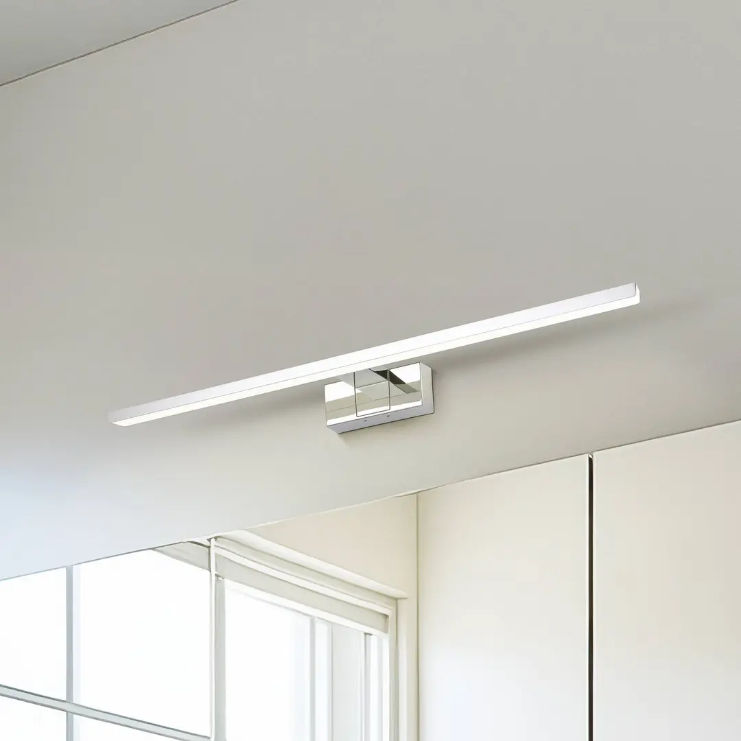 EGLO LED-Wandlampe Conettilla, chromfarben, Breite 60 cm IP44 CCT
