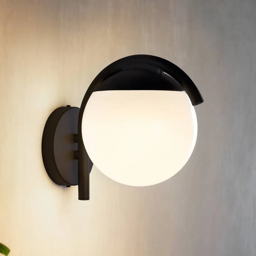 EGLO Außenwandlampe Prata Vecchia, schwarz, Höhe 26 cm, Metall