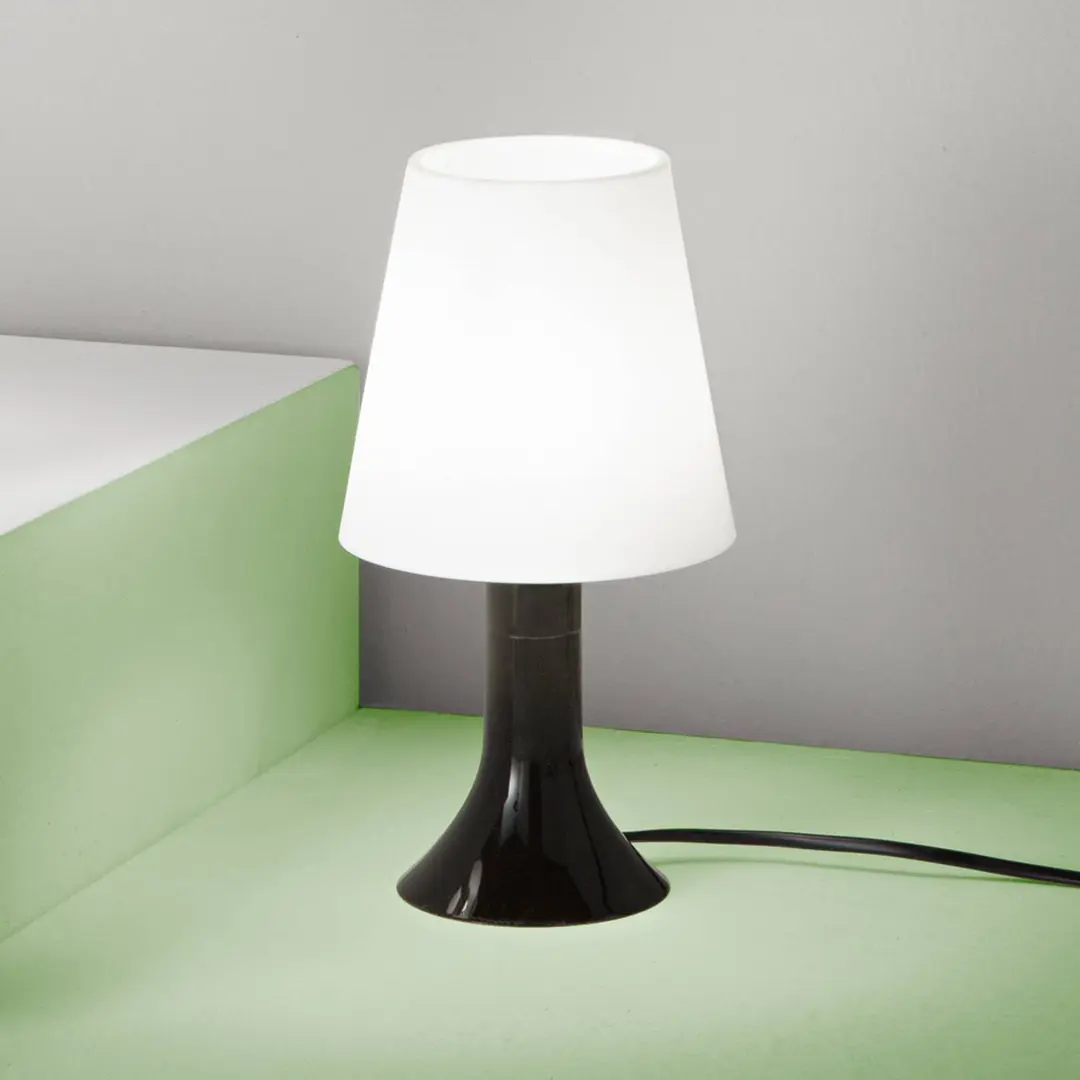 Luce Ambiente Design Tischlampe BINGO Lumetto, schwarz/weiß, Höhe 24,5 cm