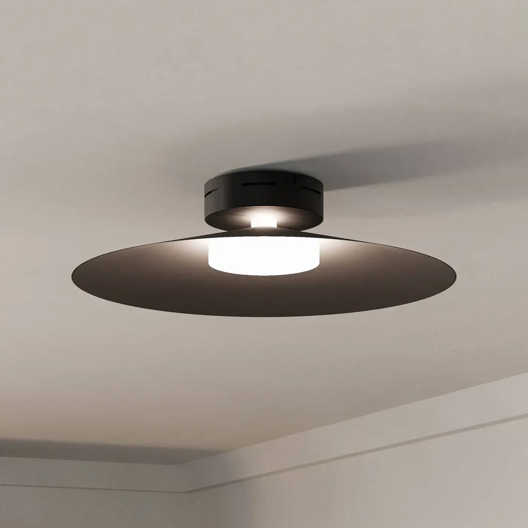 EGLO LED-Smart-Deckenlampe Conomavilla-Z, schwarz Ø 45 cm CCT RGB