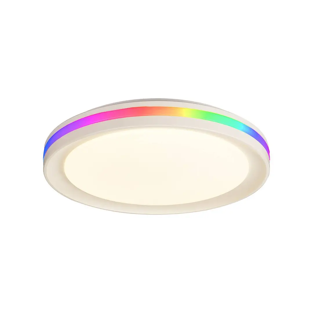 Mantra Iluminación LED-Deckenleuchte Gamer, RGB, CCT, Fernbedienung, weiß