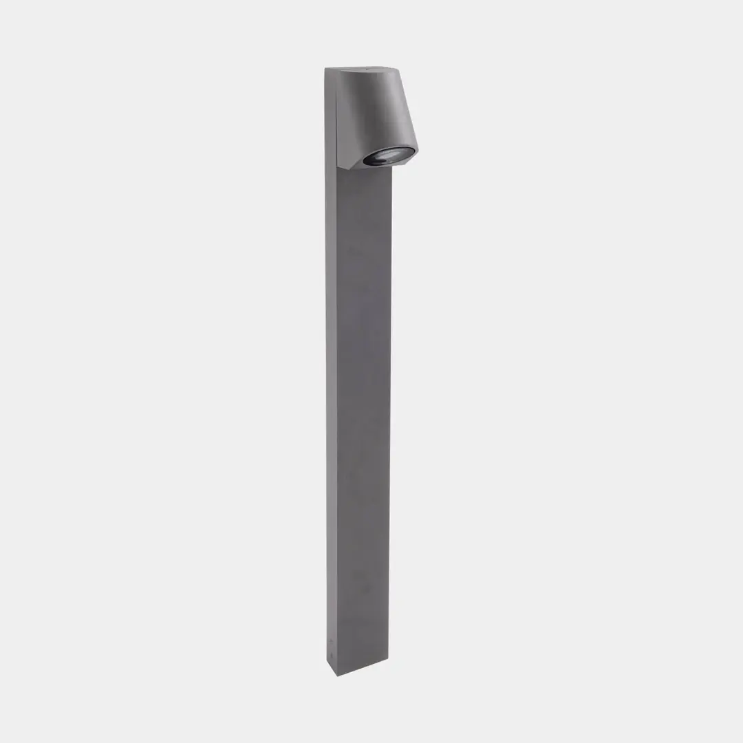 LEDS-C4 Wegelampe Eko Inclined, grau, Höhe 80 cm, Aluminium